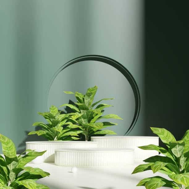 istock Beautiful decoration on a table against a green wall 1434156867