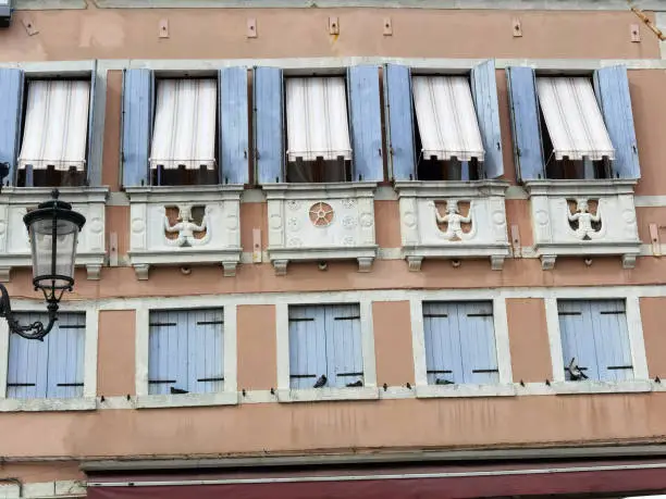 facade in Chioggia in Venetia at the 24.09.2022