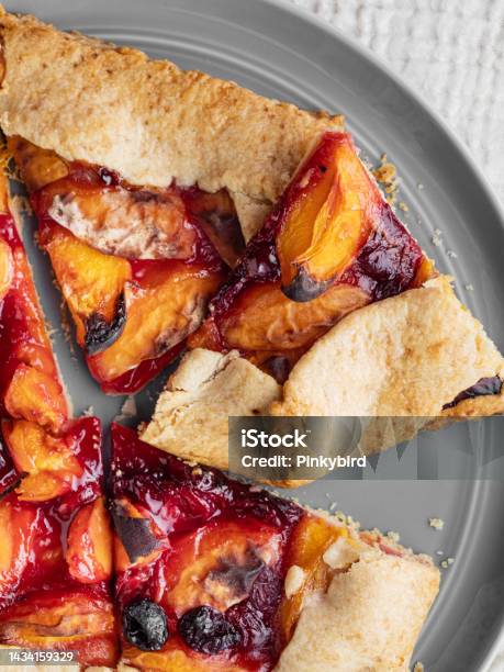 Galette Peach Galette Homemade Peach Galette Stock Photo - Download Image Now - Afternoon Tea, Appetizer, Backgrounds