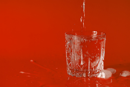 glass of tomato juice (isolated)