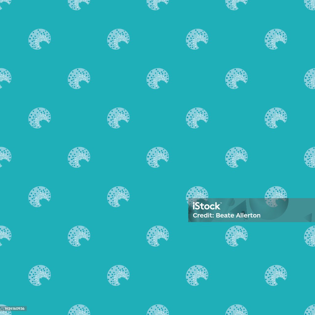 Trừu Tượng Nhím Biển Vỏ Mô Hình Vector Liền Mạch Nền Màu Xanh Nước ...