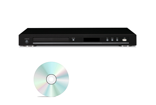 DVD player with cd disk isolated