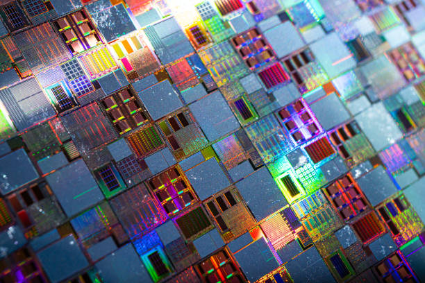 istock Silicon wafer for manufacturing semiconductor of integrated circuit. 1434166977