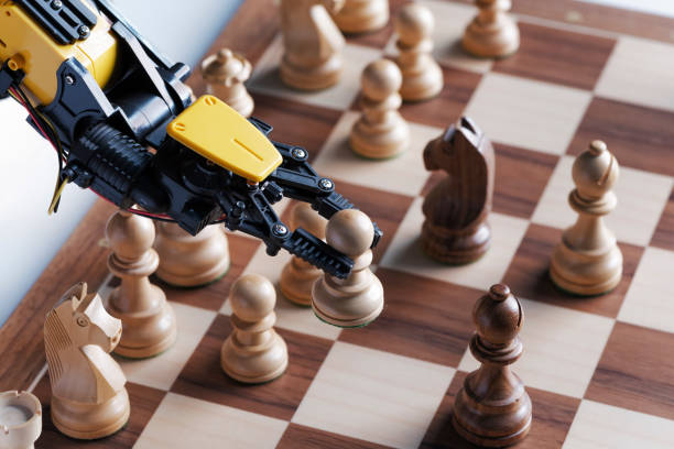 istock Close-up view of robot playing chess 1434167260