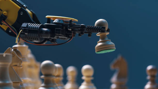 istock Close-up view of robot playing chess 1434168293