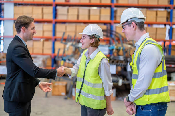 istock Group of worker in the warehouse factory 1434170011