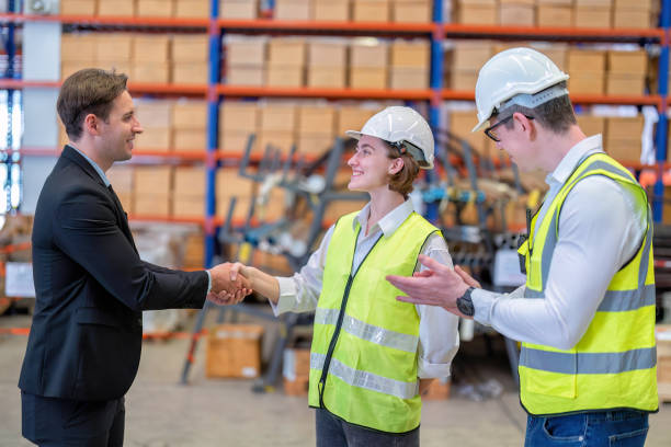 istock Group of worker in the warehouse factory 1434170148
