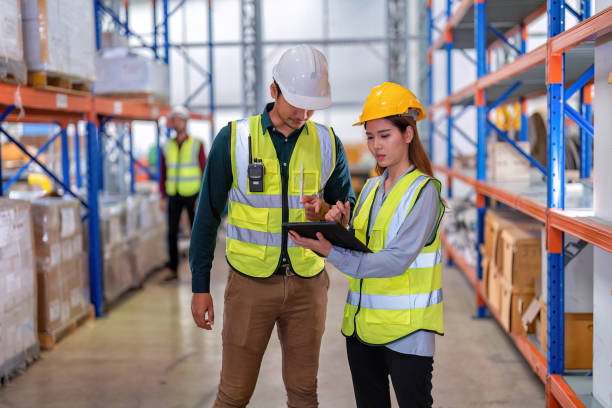 istock Group of worker in the warehouse factory 1434173750