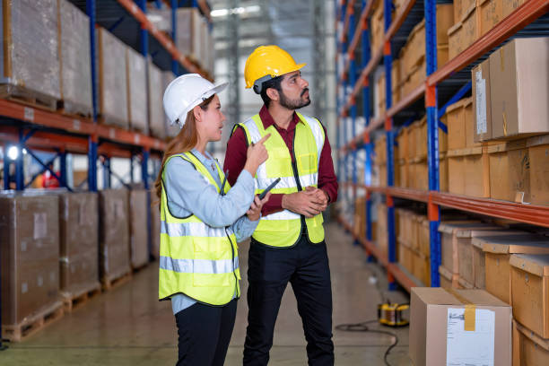 istock Group of worker in the warehouse factory 1434175518
