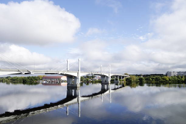 istock Bridge over river Volga in September 1434175594