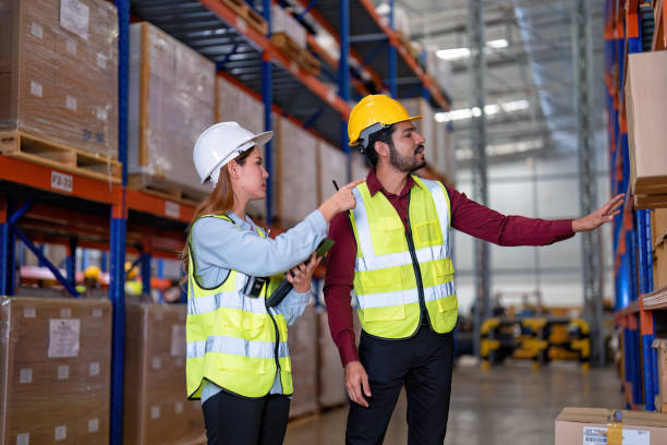 istock Group of worker in the warehouse factory 1434175687