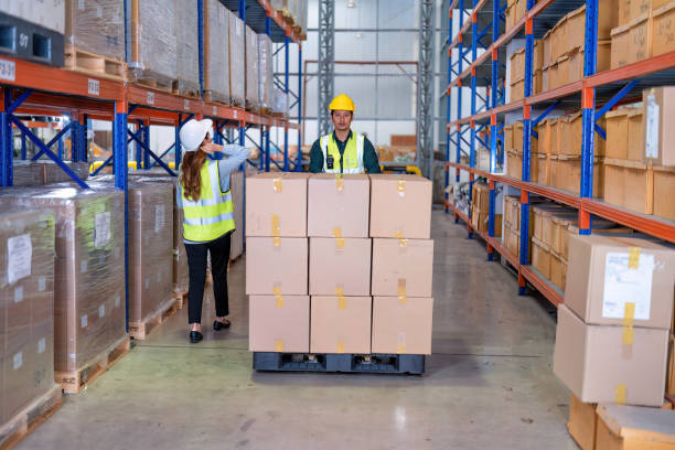 istock Group of worker in the warehouse factory 1434176171