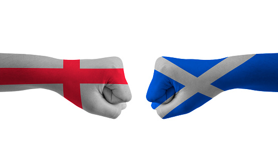 England vs Scotland hand flag cricket match