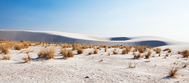 Landscape of White Sands National Park in New Mexico, USA.