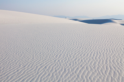 Landscape of White Sands National Park in New Mexico, USA.