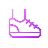 istock Sneaker pixel perfect gradient linear ui icon 1434196035