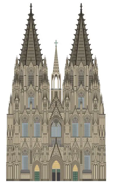 Vector illustration of Cologne Cathedral of Saint Peter