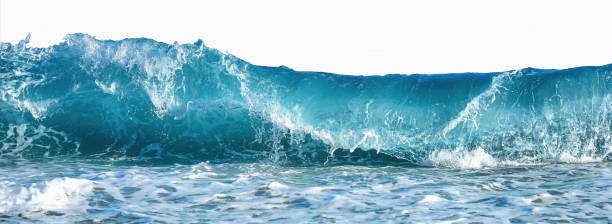 istock Stormy sea waves on a white background - a detail for design or creative work. 1434198603