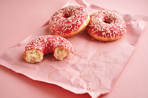 Donuts with Pink Icing