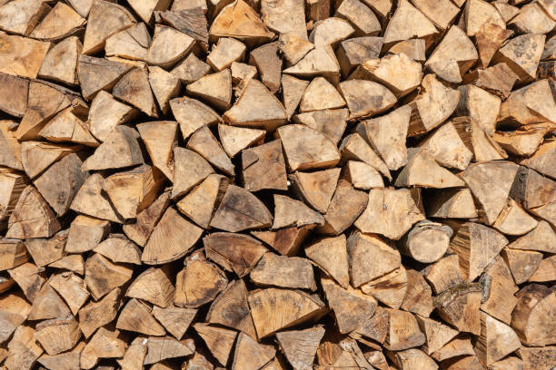 istock Stack of firewood in the rural place 1434205224