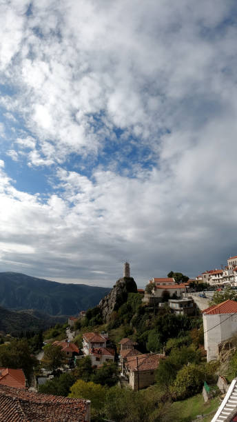 Beautiful mountain village in Greece