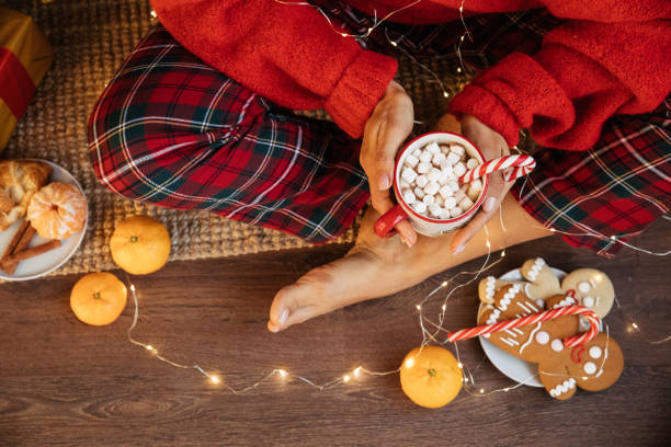 istock Woman in Christmas atmosphere 1434208053