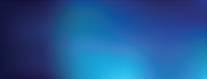 Blue Light Panoramic Defocused Blurred Motion Gradient Abstract Background Vector Illustration, Horizontal, Copy Space