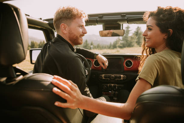 istock Couple having fun on roadtrip 1434212234