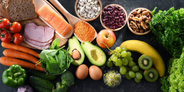 productos alimenticios recomendados para el embarazo. dieta saludable - comida sana fotografías e imágenes de stock