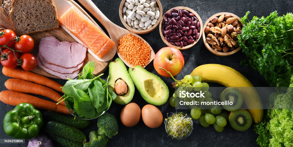 Food products recommended for pregnancy. Healthy diet Healthy Eating Stock Photo