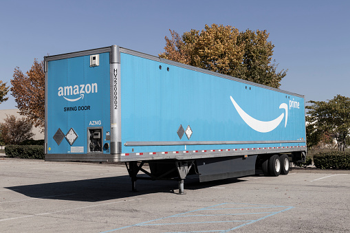 Whitestown - Circa October 2022: Amazon.com Fulfillment Center. Amazon is the Largest Internet-Based Retailer in the US and celebrates Prime Day.