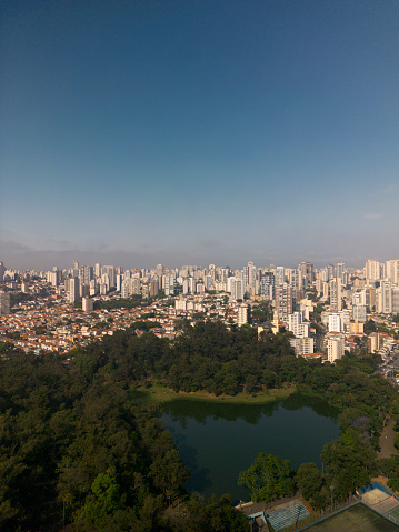 Lake of the Aclimação park in the city of São Paulo in Brazil