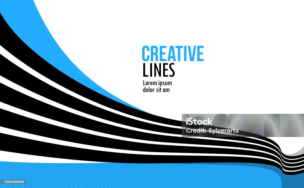 Creative Lines Vector Abstract Background 3d Perspective Linear Graphic ...