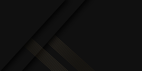 Gold black abstract background with golden lines