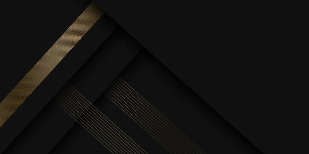 istock Gold black abstract background with golden lines 1434224674