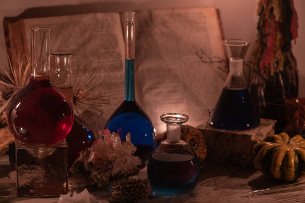 istock Magic potions in the candle light 1434224745