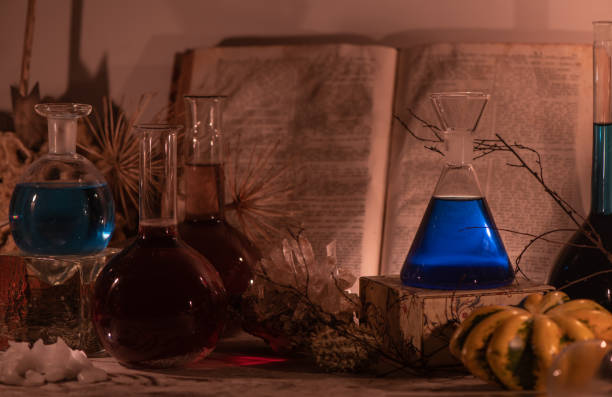 istock Magic potions in the candle light 1434224754