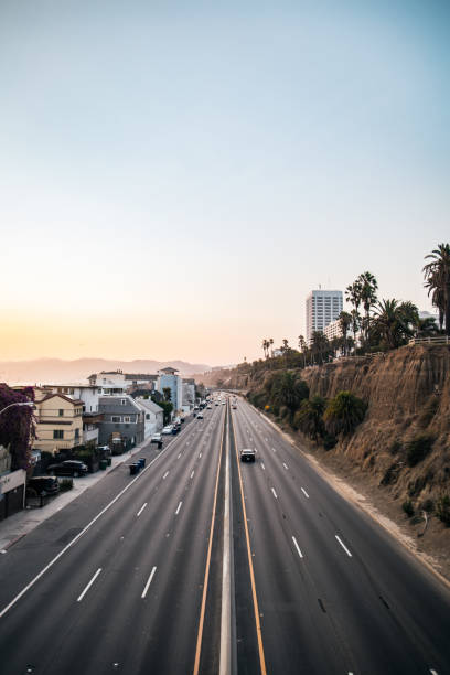 Top view overlooking PCH in Santa Monica