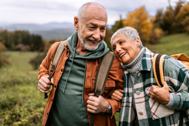 istock Senior couple bonding in nature 1434234670