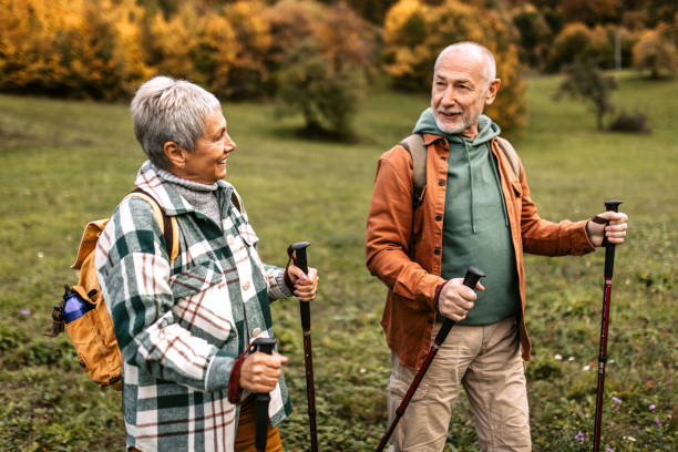 istock Enjoying hiking in nature with his wife 1434234721