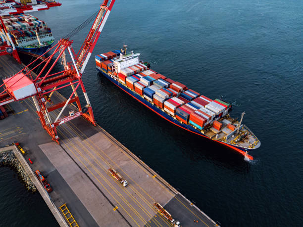 istock Aerial View of Container Port 1434244417