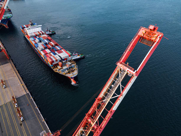 istock Aerial View of Container Port 1434244420