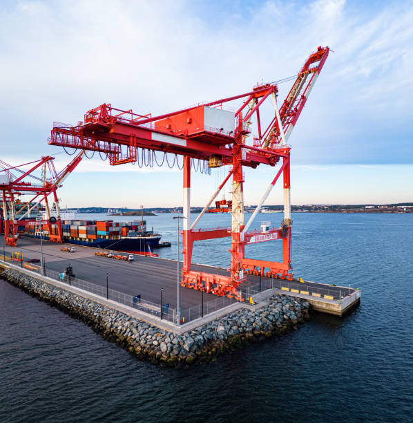 istock Aerial View of Container Port 1434244436