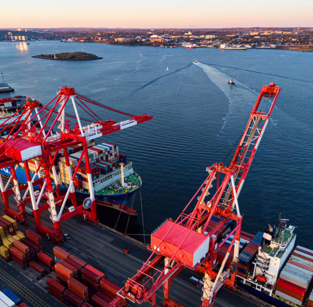 istock Aerial View of Container Port 1434244440