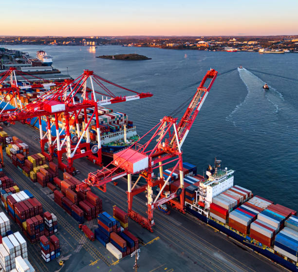 istock Aerial View of Container Port 1434244441