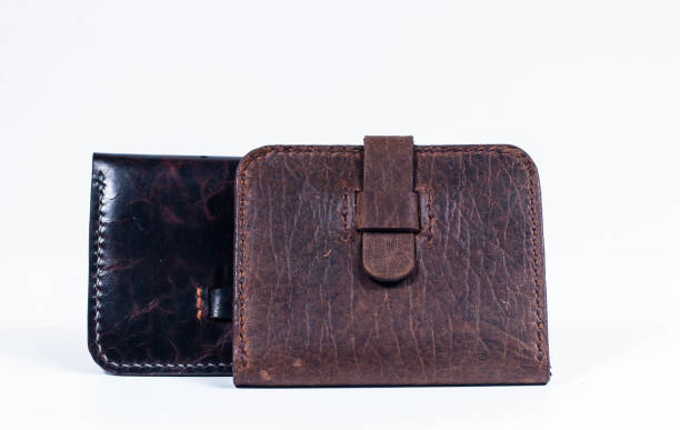 istock Mens wallet handmade brown leather 1434268882