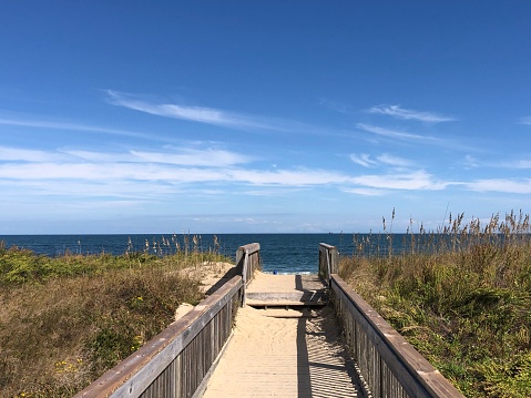 Kills Devil Hills Beach Access with an unbelievably beautiful view. The dunes and the ocean are perfection.