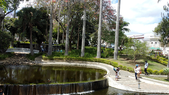 vitoria da conquista, bahia, brazil - october 14, 2022: view of the Tancredo Neves square in the city of Vitoria da Conquista, in southwest Bahia.