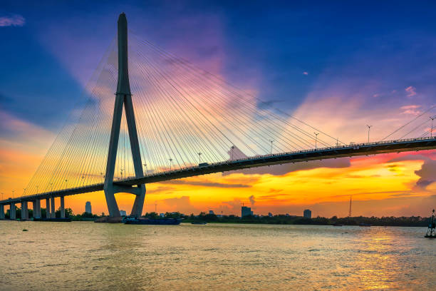 istock Sunset Can Tho bridge, Can Tho city, Vietnam 1434280312