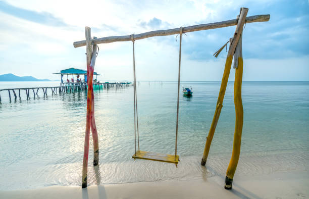 istock Beautiful beach on sunny morning 1434280344